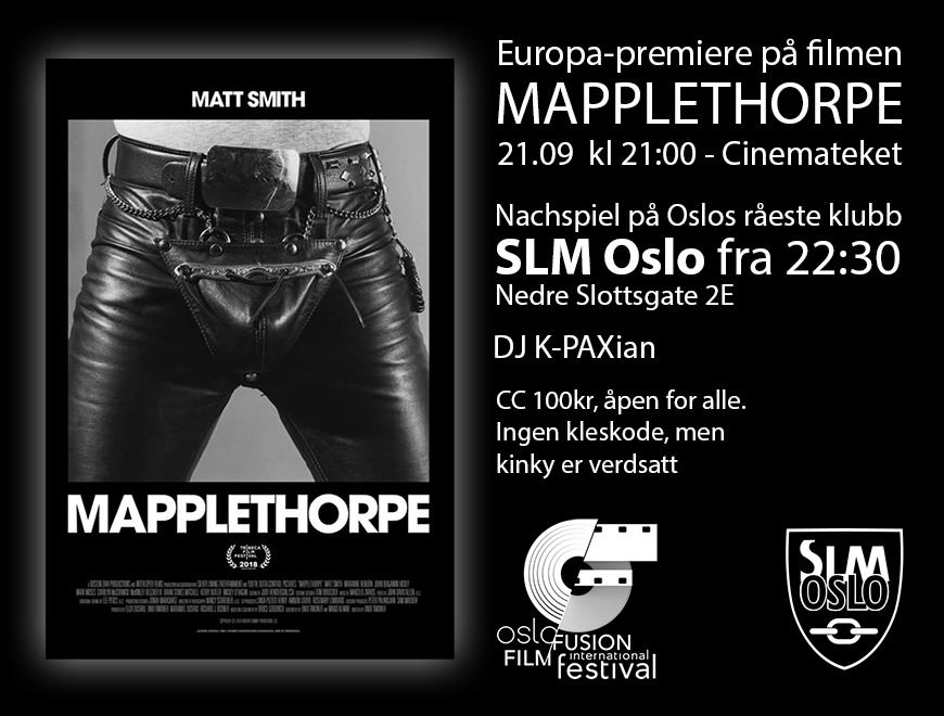 Premiere Mapplethorpe og etterfest på SLM!
